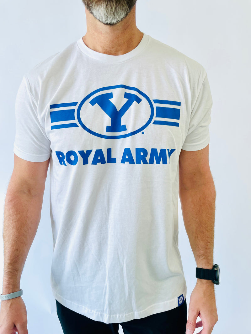 Royal Army Striped Y Logo T-Shirt