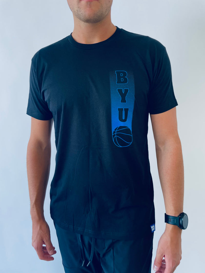 Black BYU Basketball Banner T-Shirt