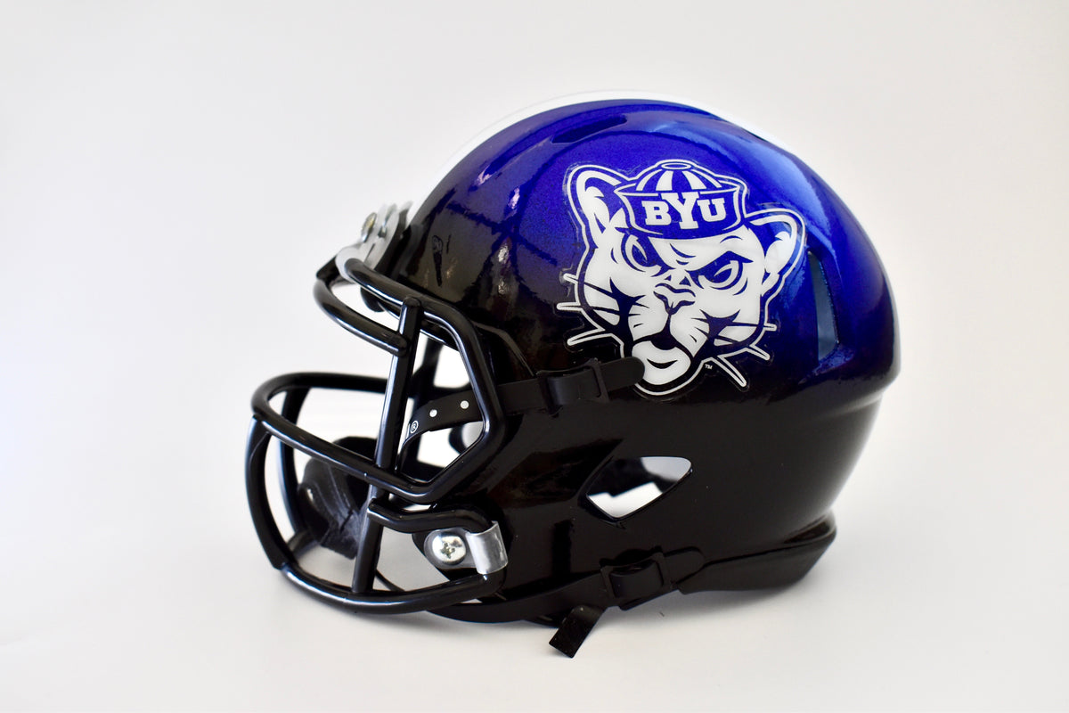 byu football mini helmet Cougars Riddell Speed field designs BYU Cougars Never Forget Schutt