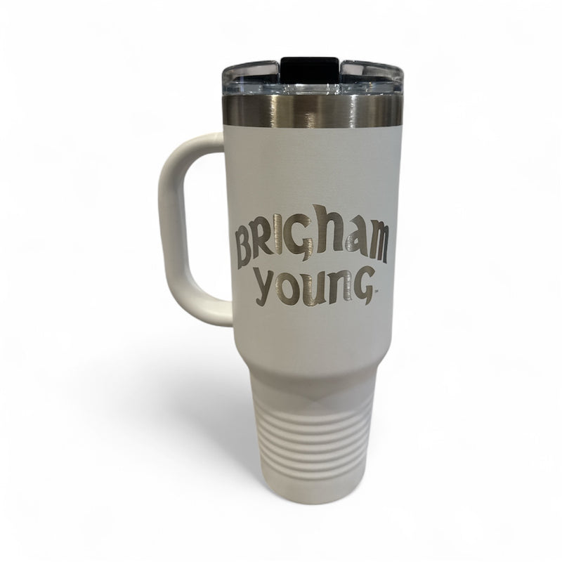 BYU 40 oz Engraved Tumbler with Straw Lid