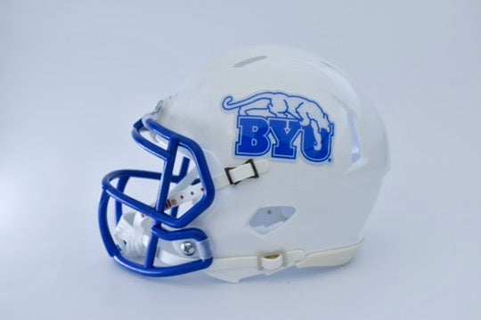 Custom Mini-Helmet with Vintage BYU Logos