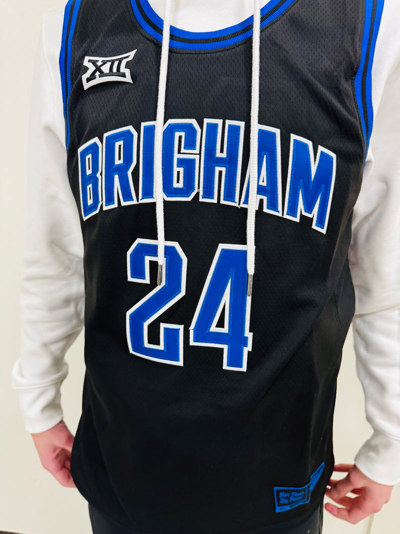 Authentic Tackle Twill Black BYU Basketball Jersey