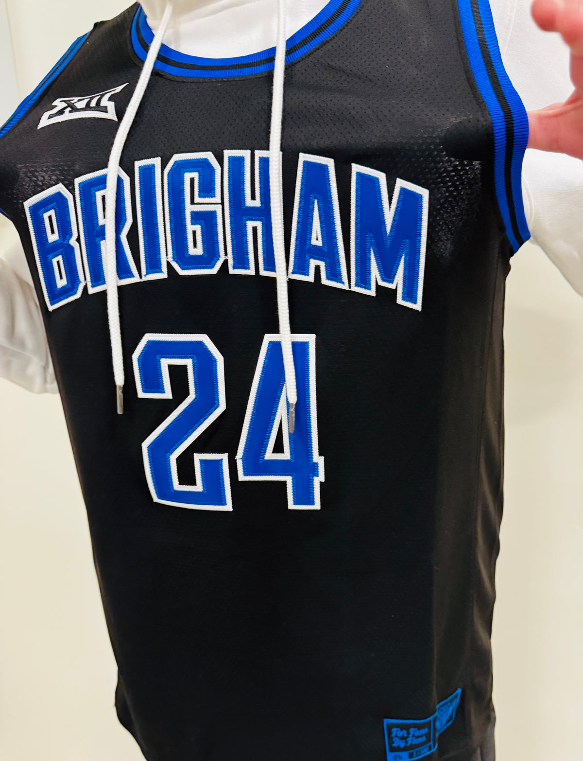 Authentic Tackle Twill Black BYU Basketball Jersey