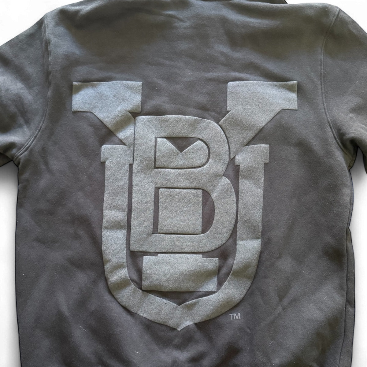 Blacked-Out Puff Print Vintage BYU hoodie