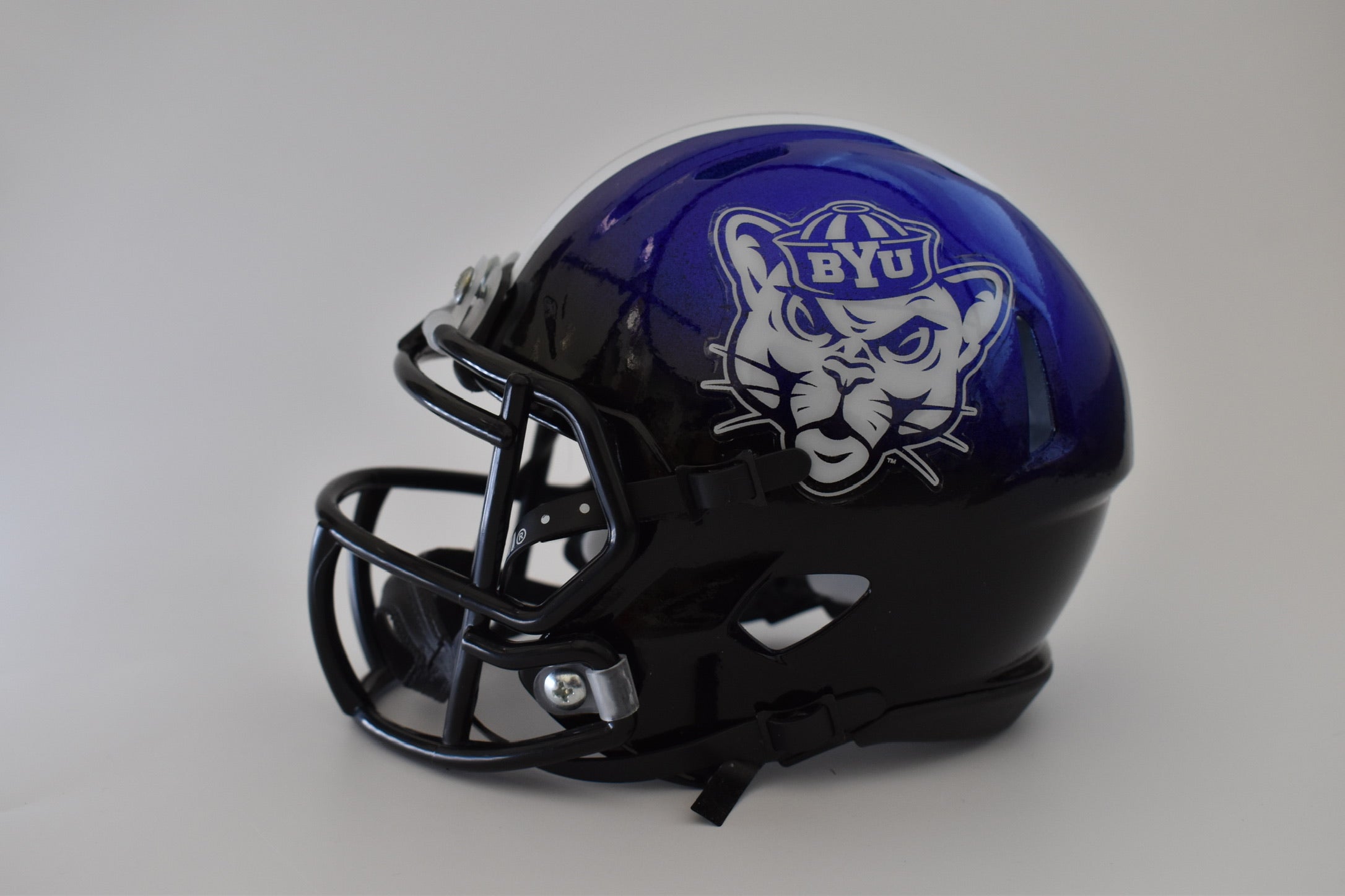 byu football helmet drop Custom Mini-Helmet with Modern BYU Logos