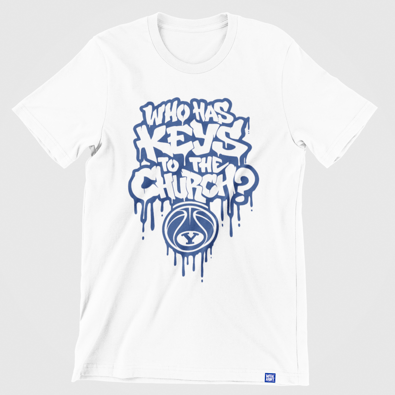 Who Has Keys to the Church? BYU Basketball T-shirt