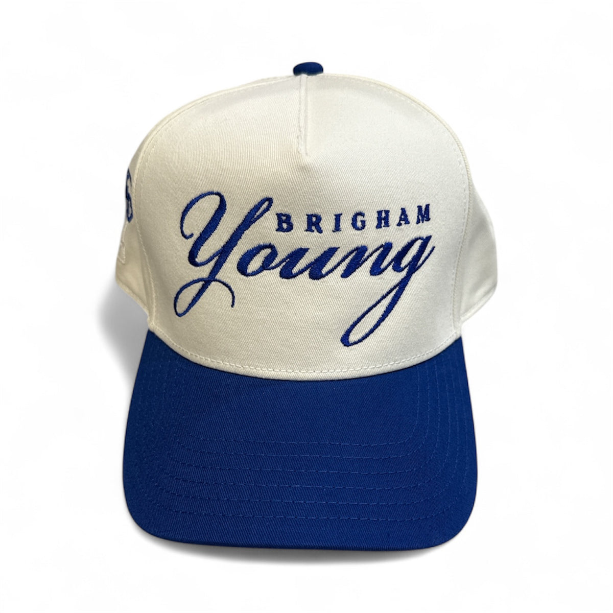 Cursive Brigham Young Frame Two Tone Snapback Hat