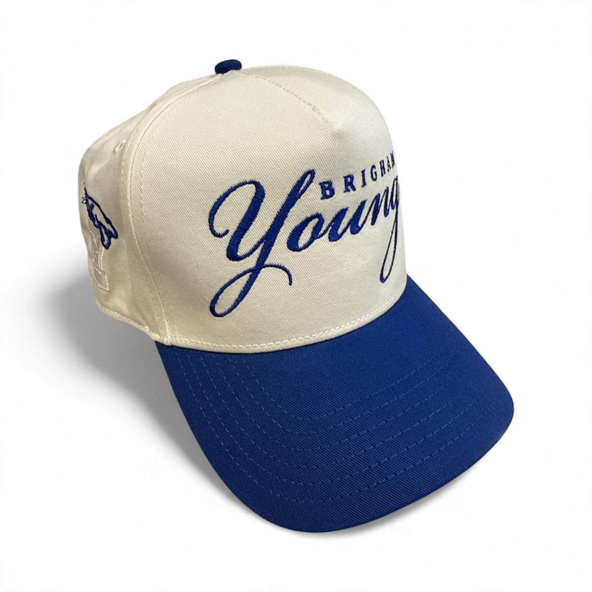 Cursive Brigham Young Frame Two Tone Snapback Hat