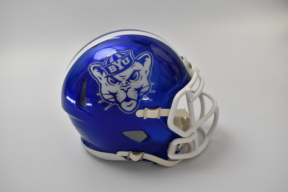 Custom Mini-Helmet with Vintage BYU Logos