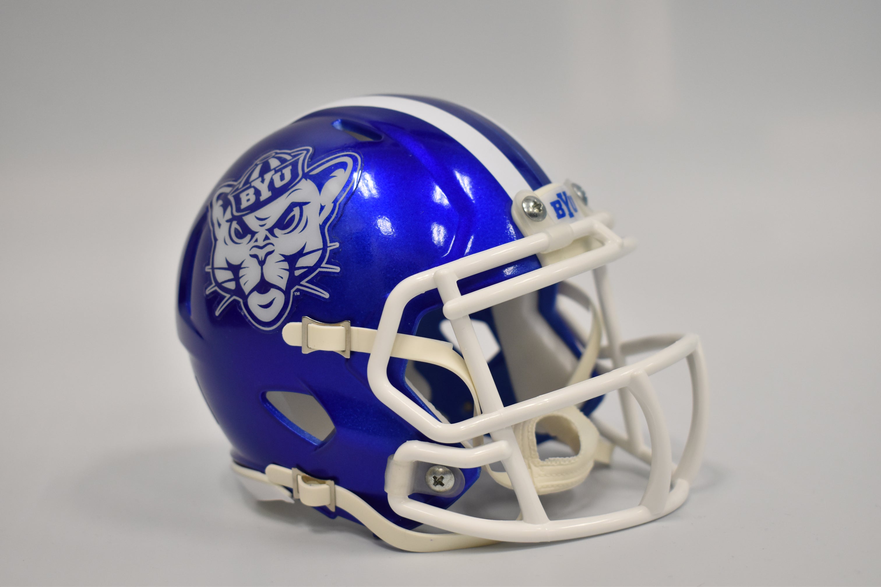 byu football helmet Royal BYU Sailor Cougar Mini-Helmet – Royal Army Brand