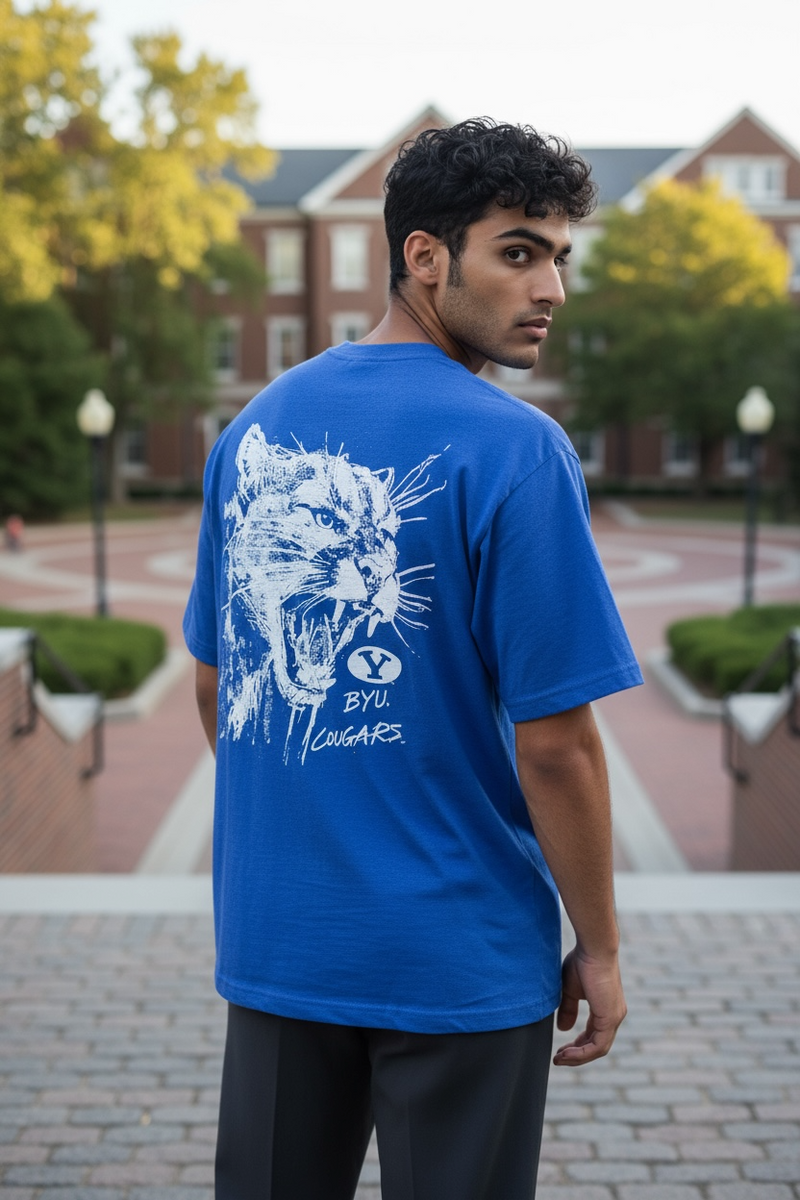 Roar of Cougar Heavyweight Royal Blue T-shirt