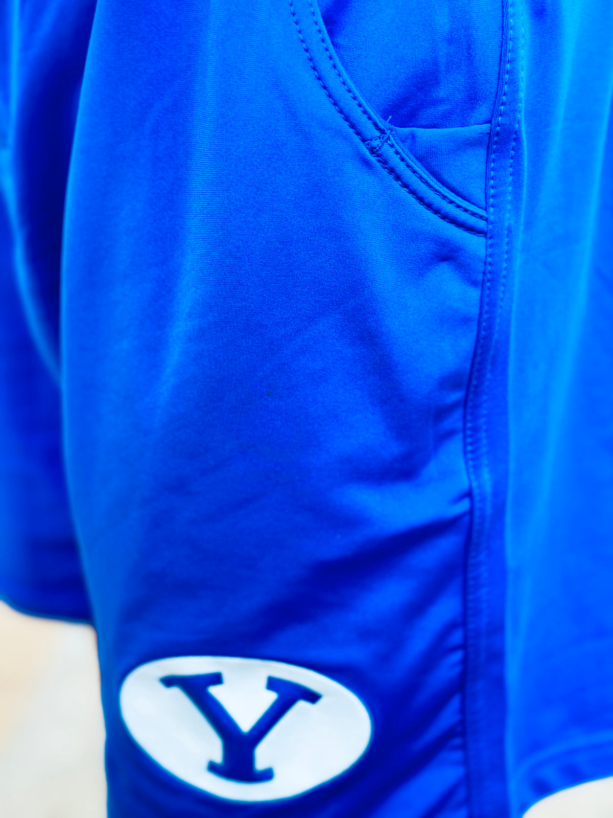Royal Blue Athletic Shorts with BYU Stretch Y