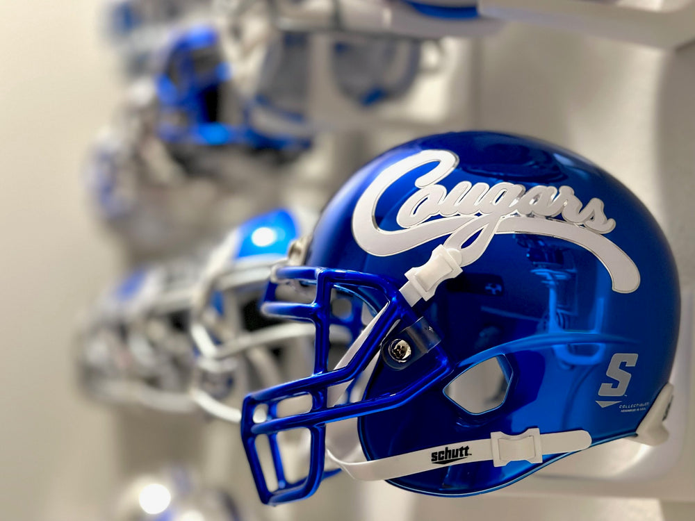Custom Mini-Helmet with Vintage BYU Logos