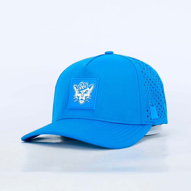 Blue Performance Snapback Hat with BYU Sailor Cougar Patch