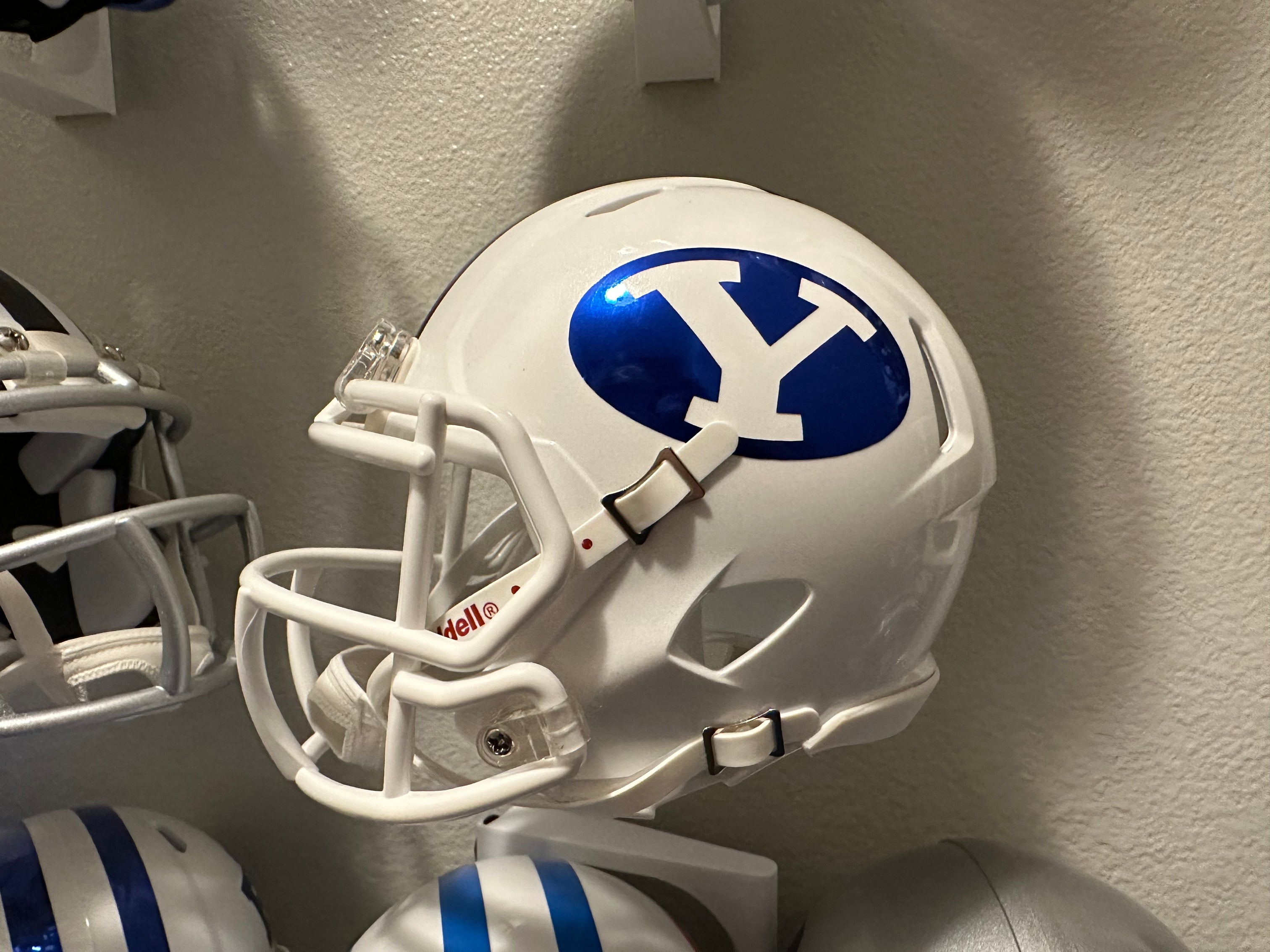 byu toddler football helmet age 3 Custom Mini-Helmet with Modern BYU Logos