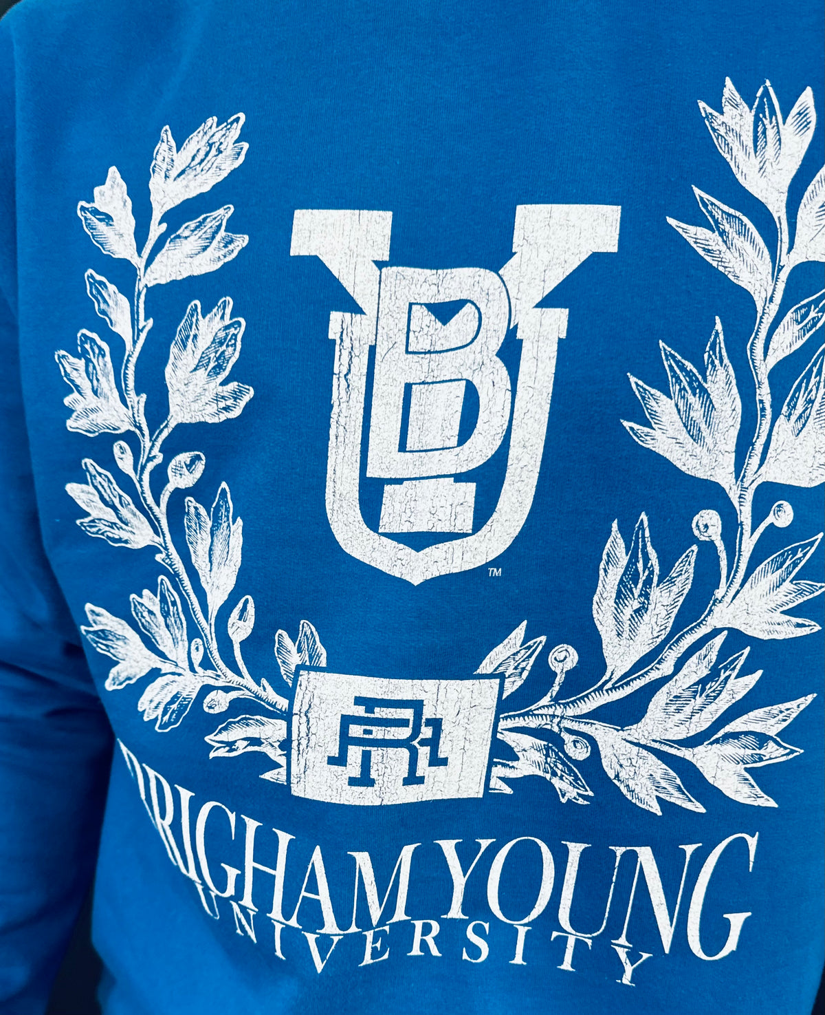 Vintage Vine Royal BYU Crew Sweatshirt