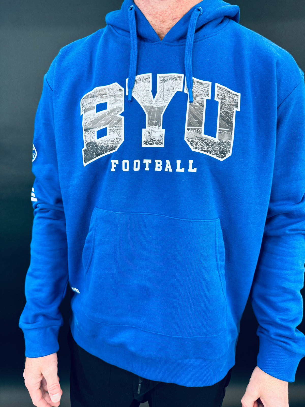 BYU Football Vintage Stadium Photo Hoodie