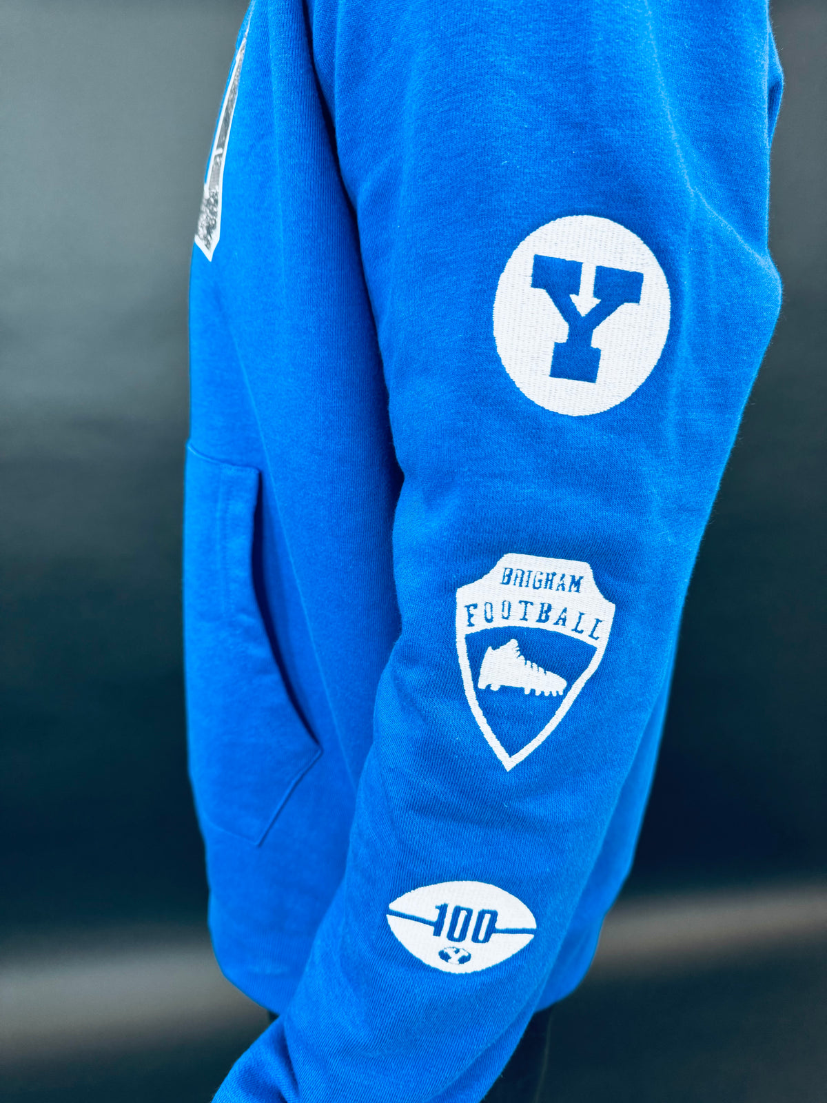 BYU Football Vintage Stadium Photo Hoodie