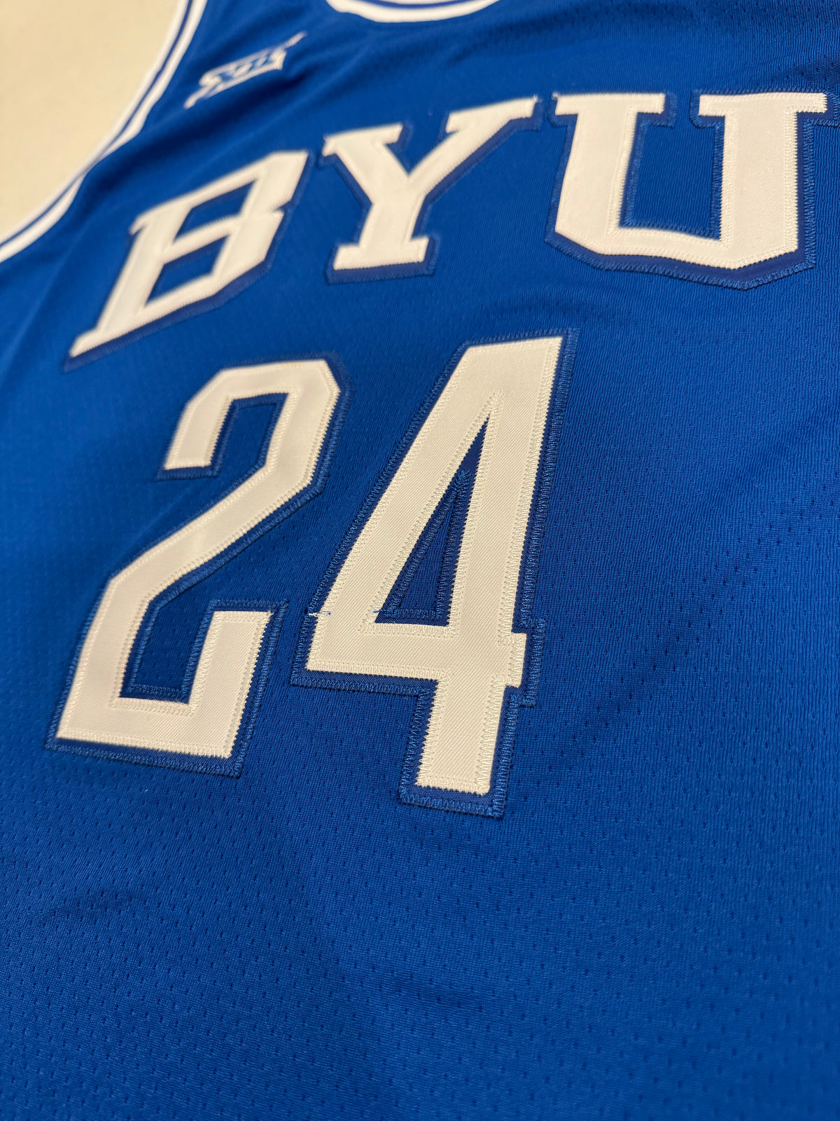 Authentic Tackle Twill Royal Blue BYU Basketball Jersey