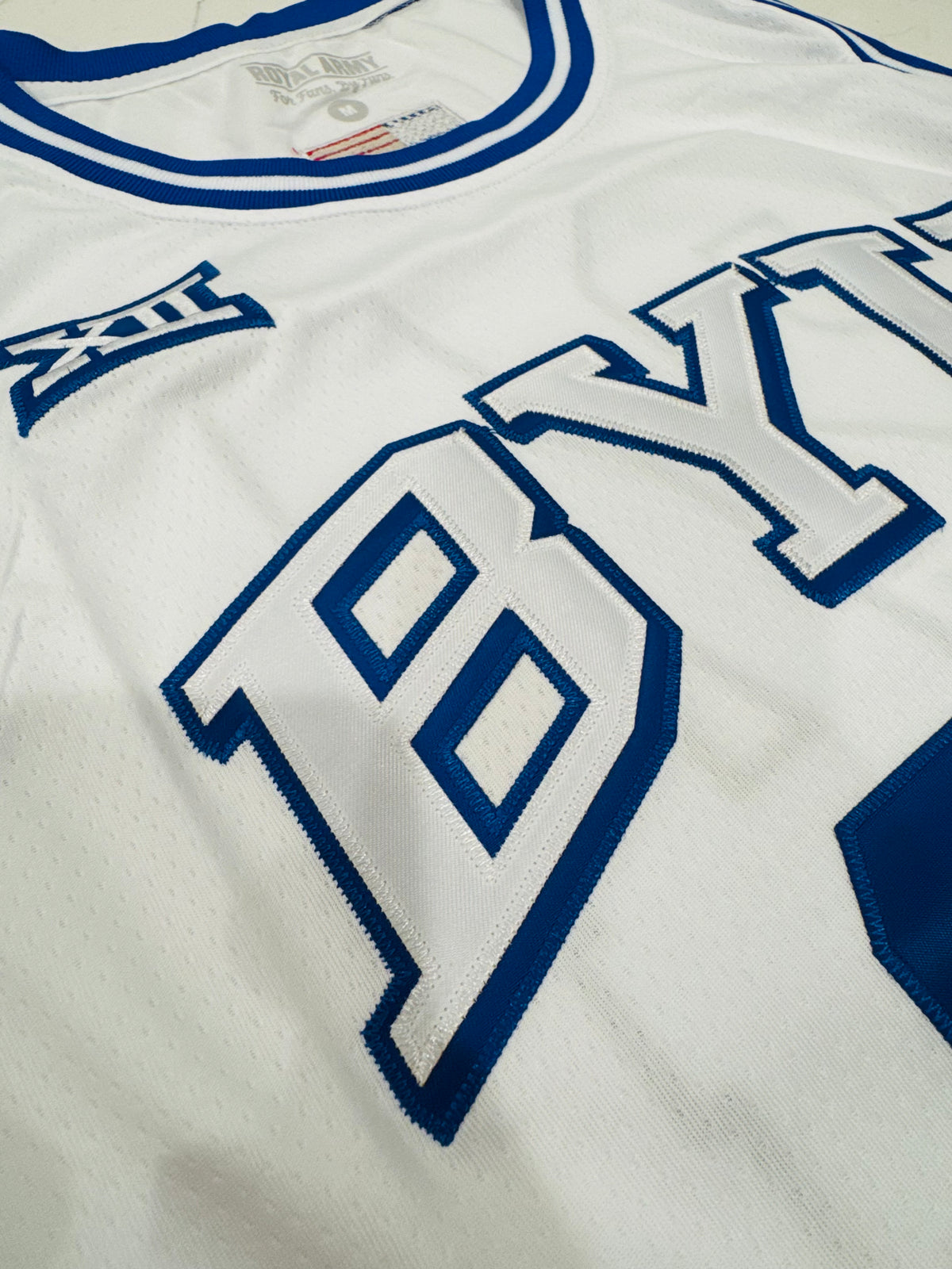 Authentic Tackle Twill White BYU Basketball Jersey