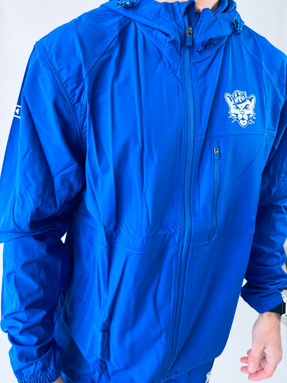 Full-zip Warm Up Jacket with BYU Sailor Cougar