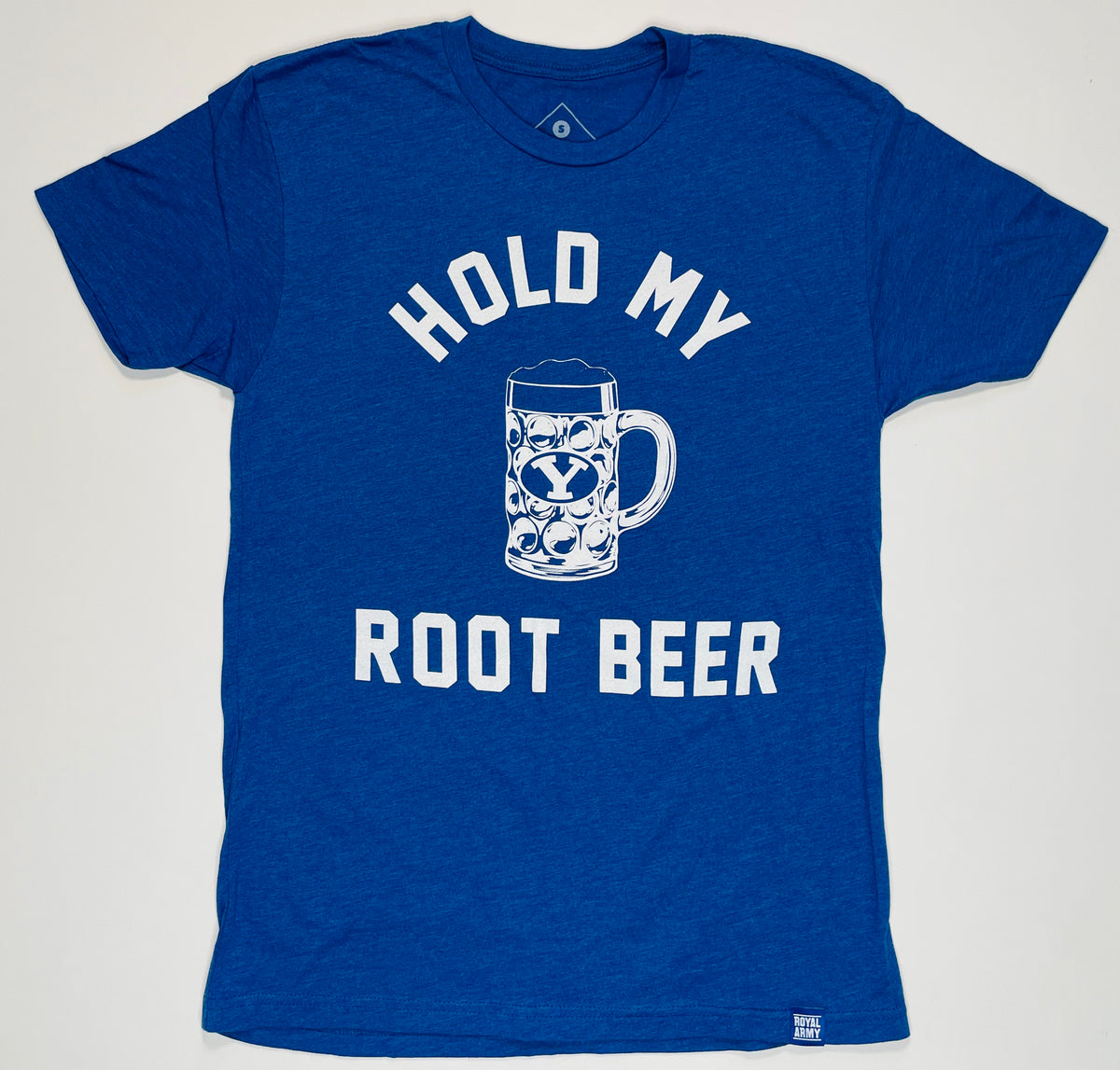 Hold My Root Beer T-Shirt - Royal and White