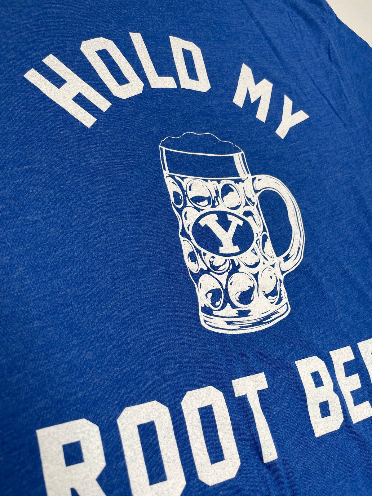 Hold My Root Beer T-Shirt - Royal and White