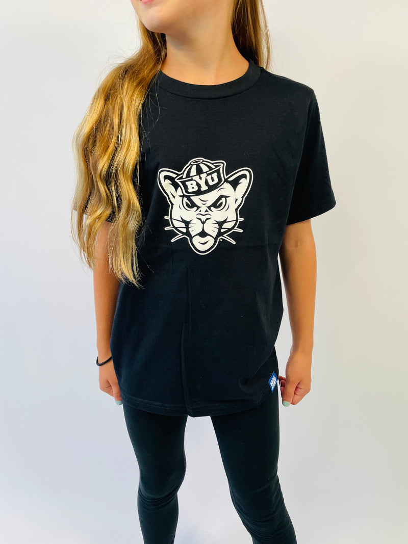 Kids Black Sailor Cougar BYU T-shirt
