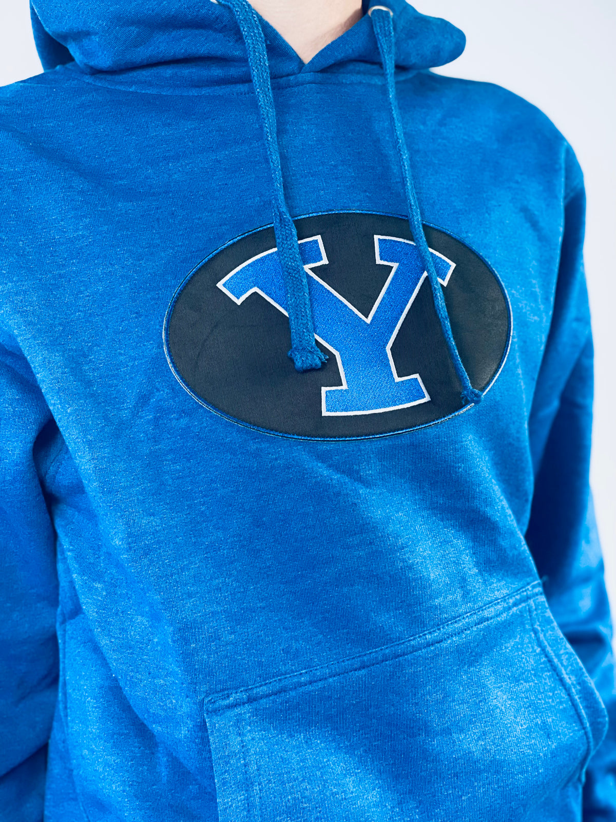 Royal Pullover Hoodie with Large BYU Stretch Y Patch
