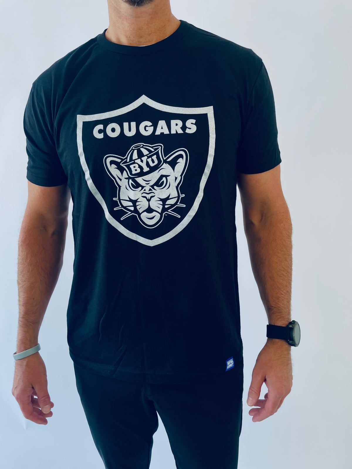 Royal Army Brand Sailor Cougar Crest BYU T-Shirt XL / Black