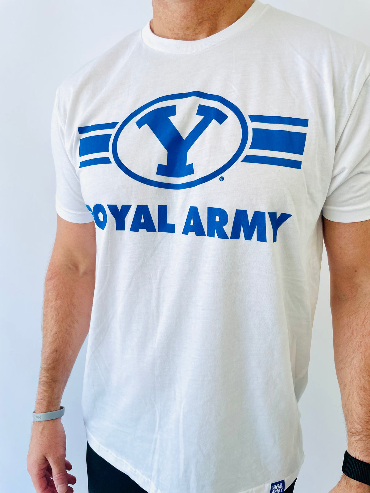 Royal Army Striped Y Logo T-Shirt