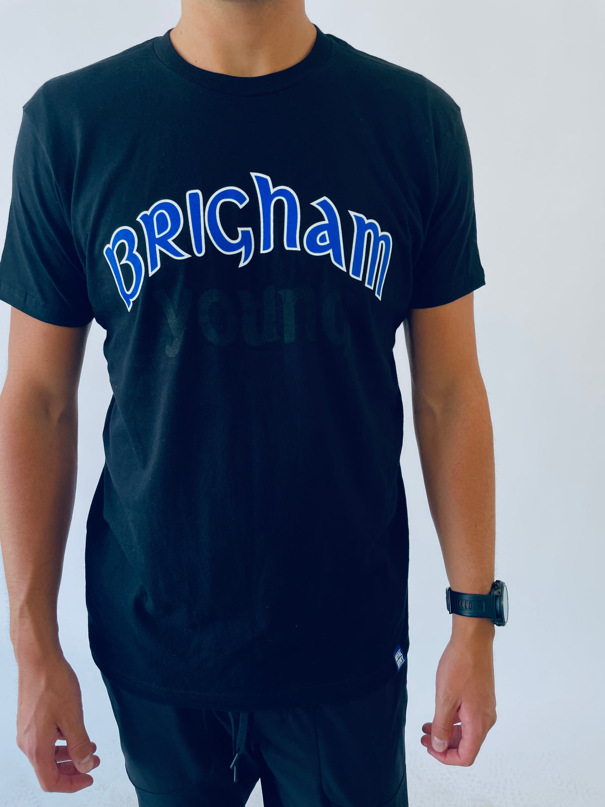 Blackout Vintage Brigham Young Script BYU T-Shirt