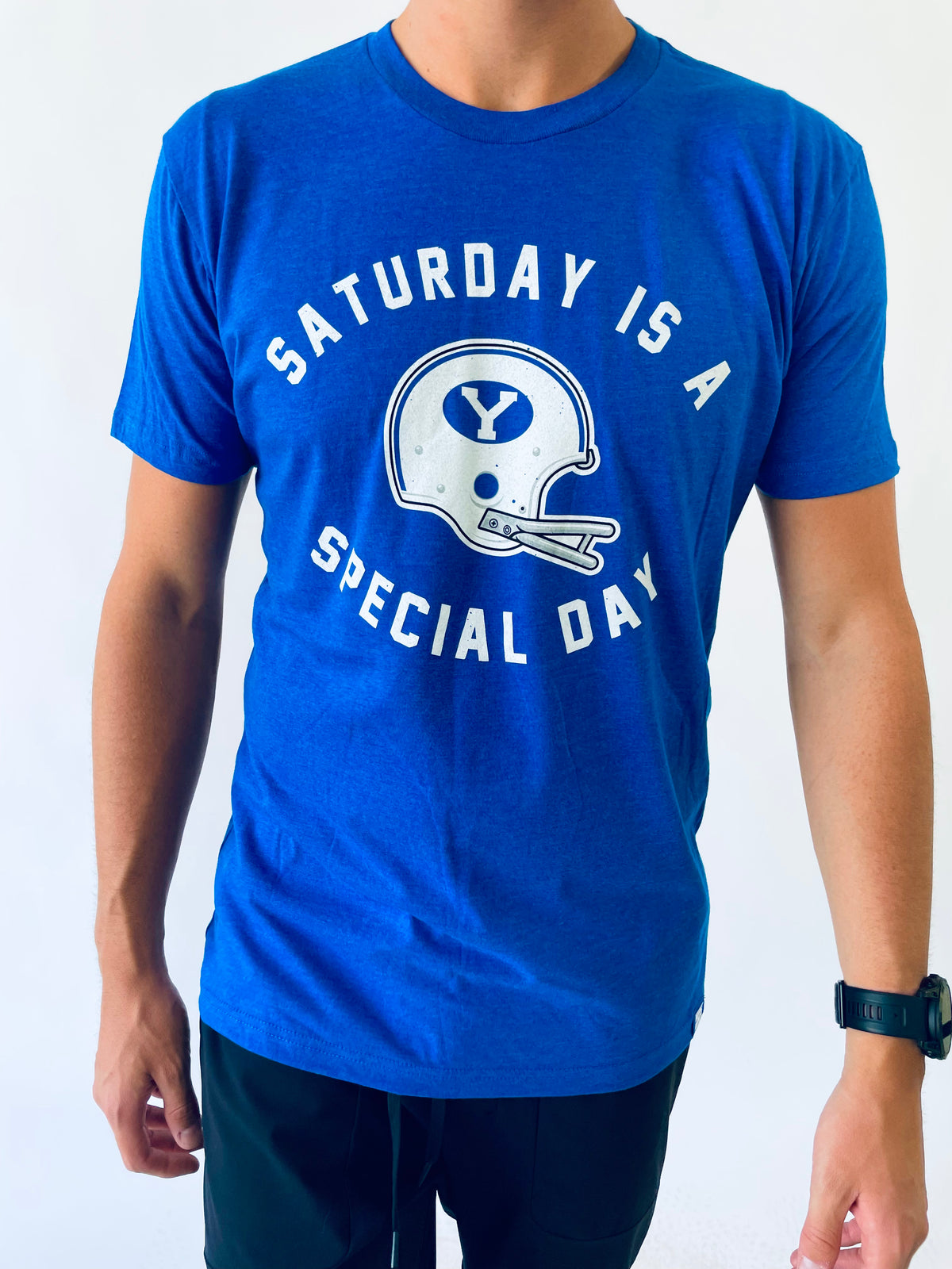 Saturday is a Special Day Helmet Edition Royal Blue T-Shirt XXL