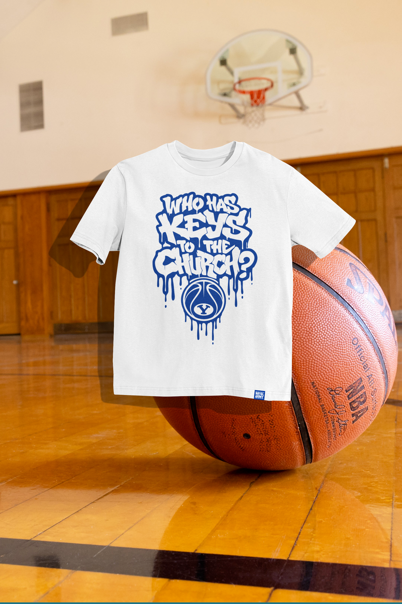 Who Has Keys to the Church? BYU Basketball T-shirt