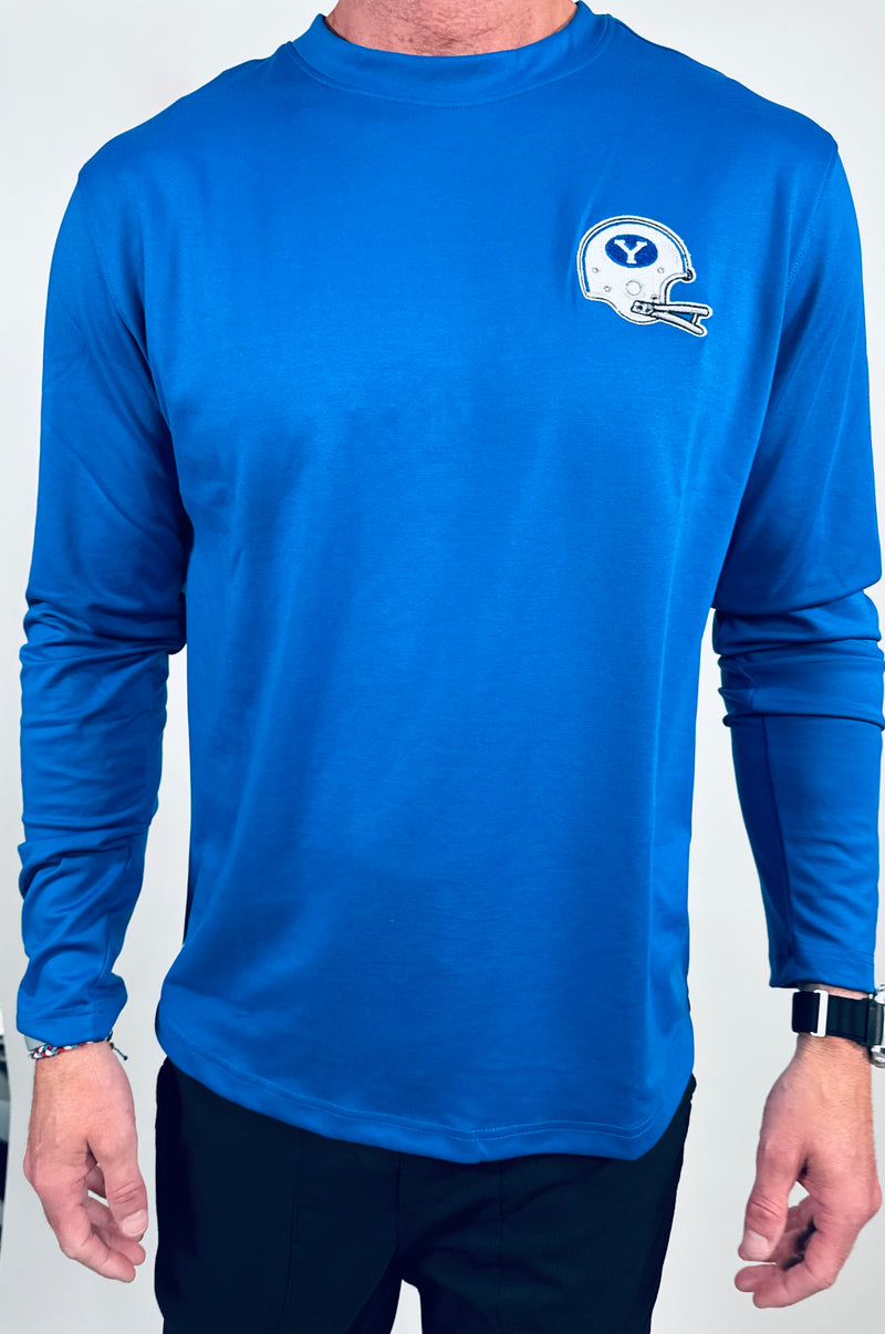 100 Seasons of BYU Football Royal Blue Performance Top