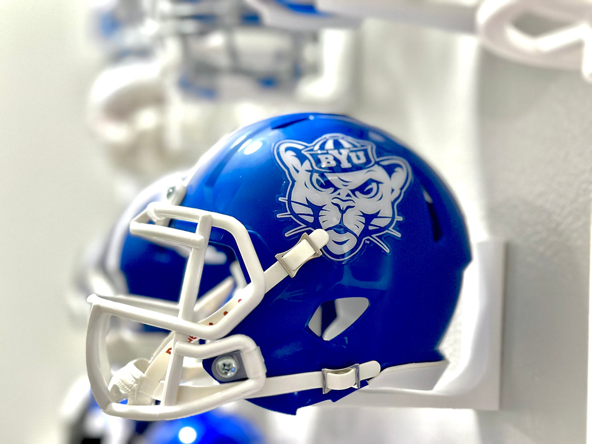 byu football helmets for sale Royal BYU Sailor Cougar Mini-Helmet – Royal Army Brand