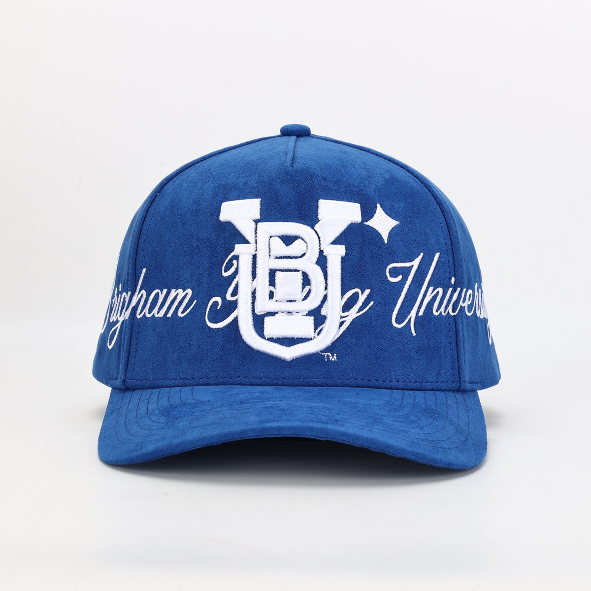 Vintage BYU Royal Suede Snapback Hat