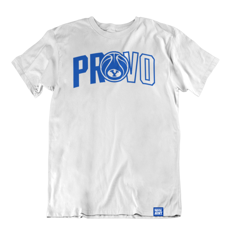 White PROvo BYU Basketball T-shirt