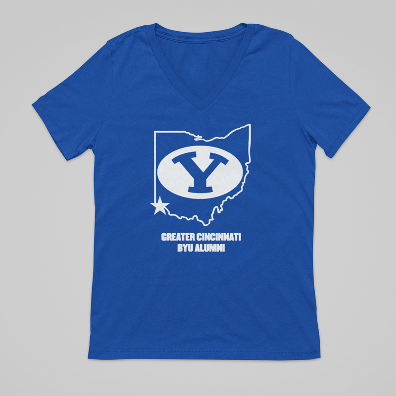 Greater Cincinnati BYU Alumni Women's V-neck T-shirt