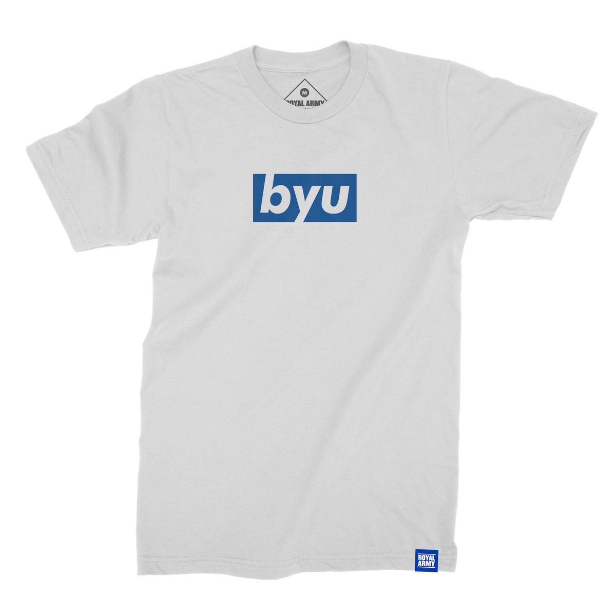 Box White with Royal BYU T-Shirt