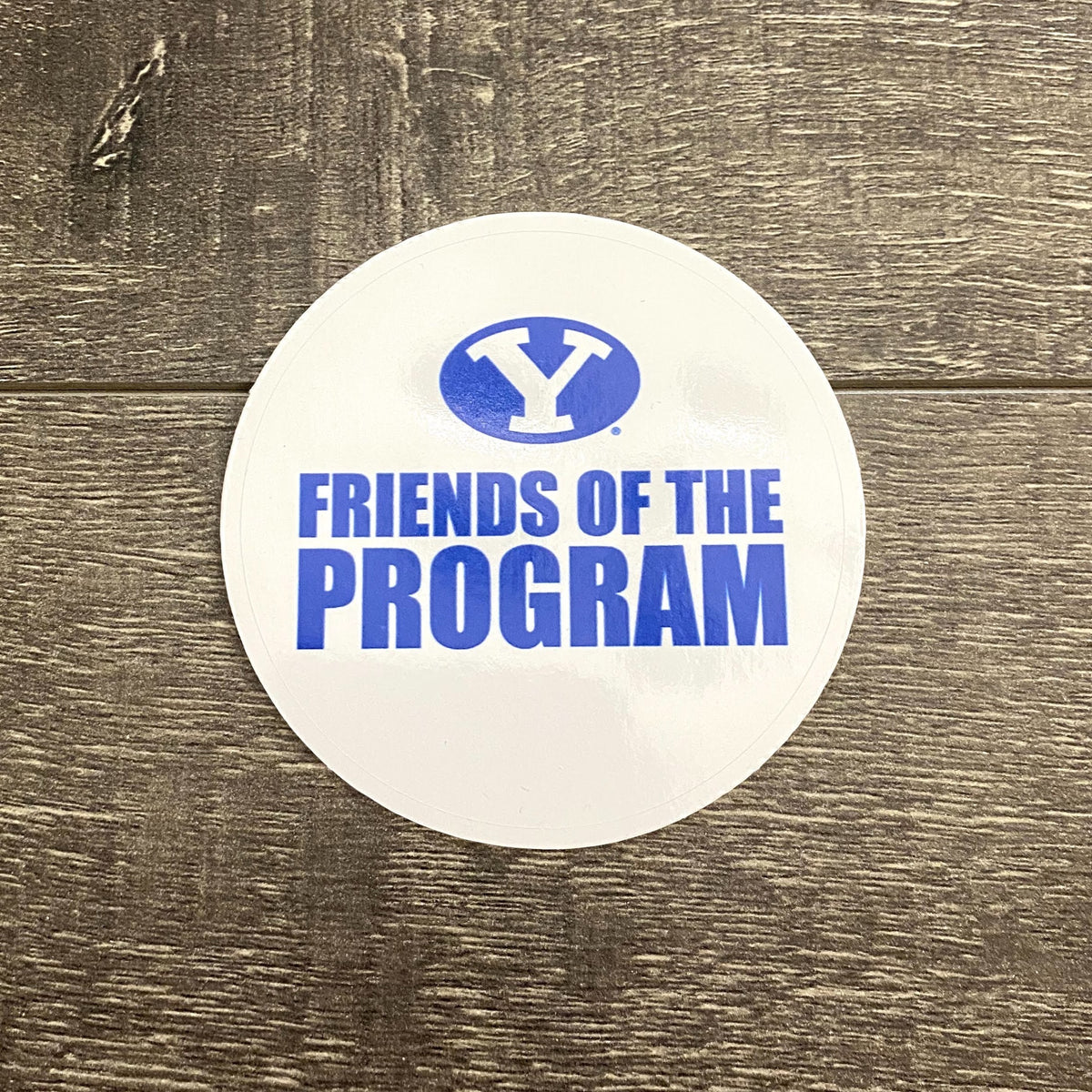 Friends of the Program 3.5-inch White and Royal Vinyl Sticker