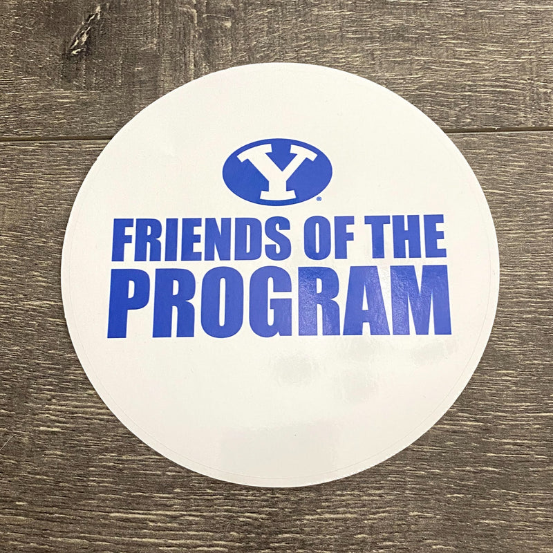 Friends of the Program 5-inch White and Royal Vinyl Sticker