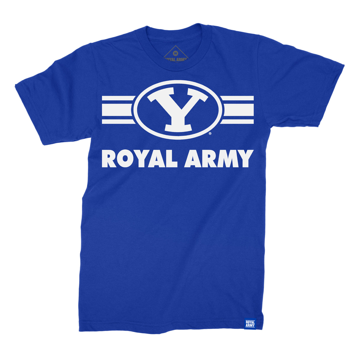 Royal Army Striped Y Logo Royal Blue T-Shirt