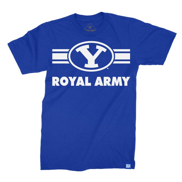 Royal Army Striped Y Logo Royal Blue T-Shirt – Royal Army Brand